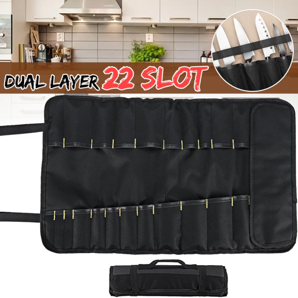 22 Pocket Chef Knife Roll | Portable Knife Storage Case | Knife Protection