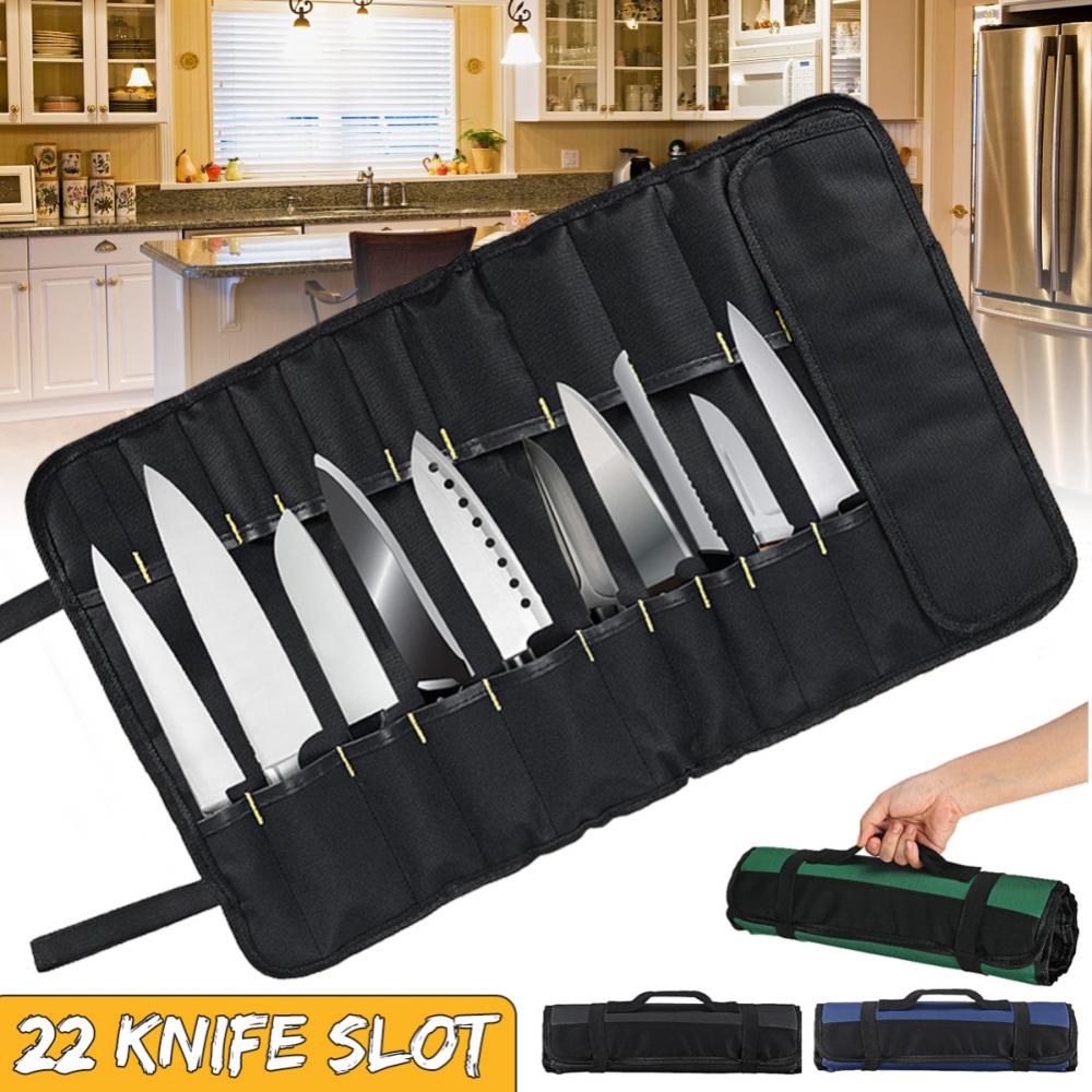 22 Pocket Chef Knife Roll | Portable Knife Storage Case | Knife Protection