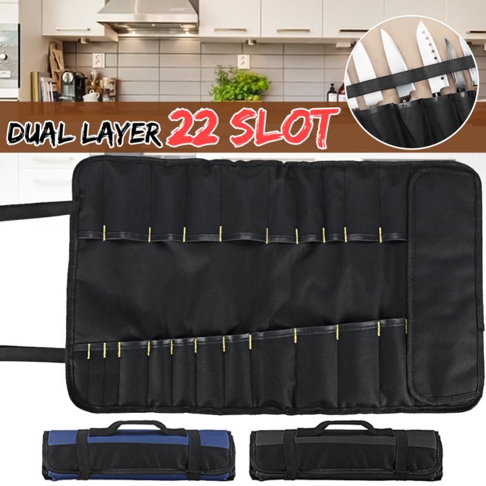 22 Pocket Chef Knife Roll | Portable Knife Storage Case | Knife Protection