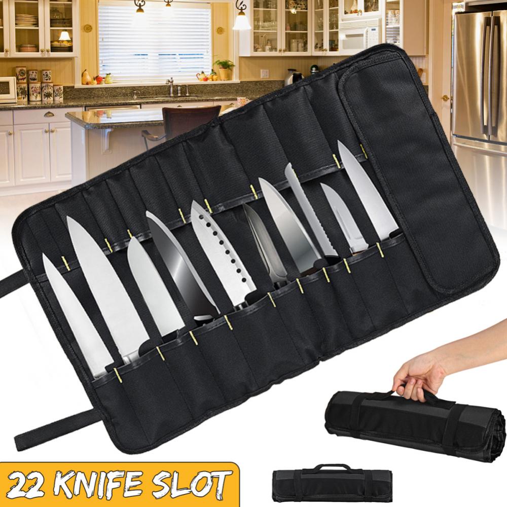 22 Pocket Chef Knife Roll | Portable Knife Storage Case | Knife Protection