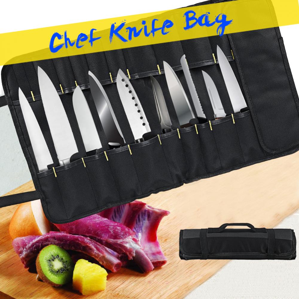 22 Pocket Chef Knife Roll | Portable Knife Storage Case | Knife Protection