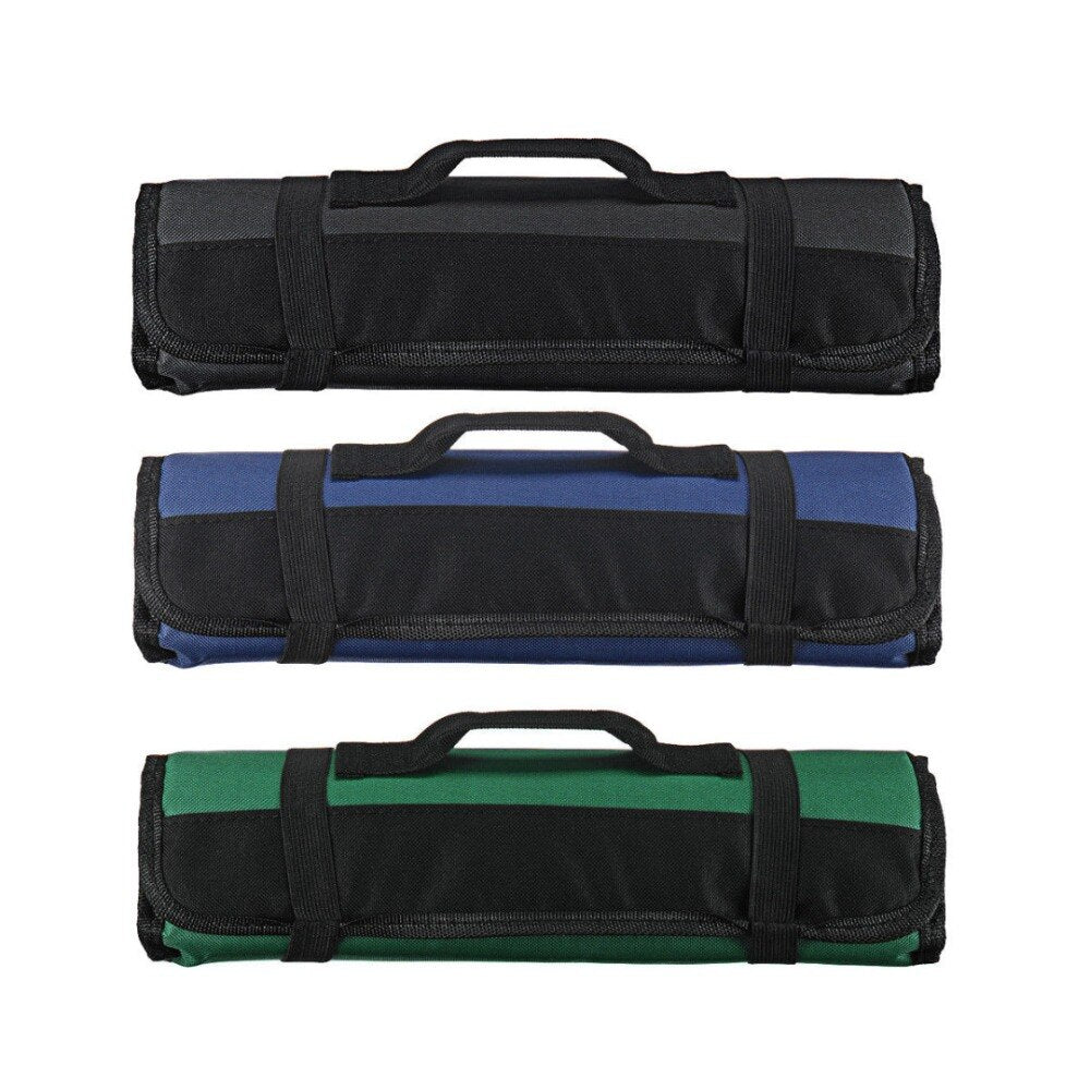 Knife Roll | 4 Color Choice | Chef Knife Bag Roll | Carry Case Bag | Kitchen Cooking | Portable Durable Storage | 22 Pockets | Red Black Blue Green