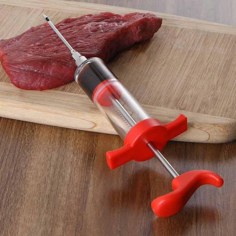 Flavor Needle Meat Syringe - with 3 Stainless Steel Needles