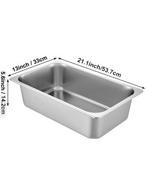 Gastronorm Pans | Steam Table Pans | 8.5L-20.5L | Stainless Steel Food Container