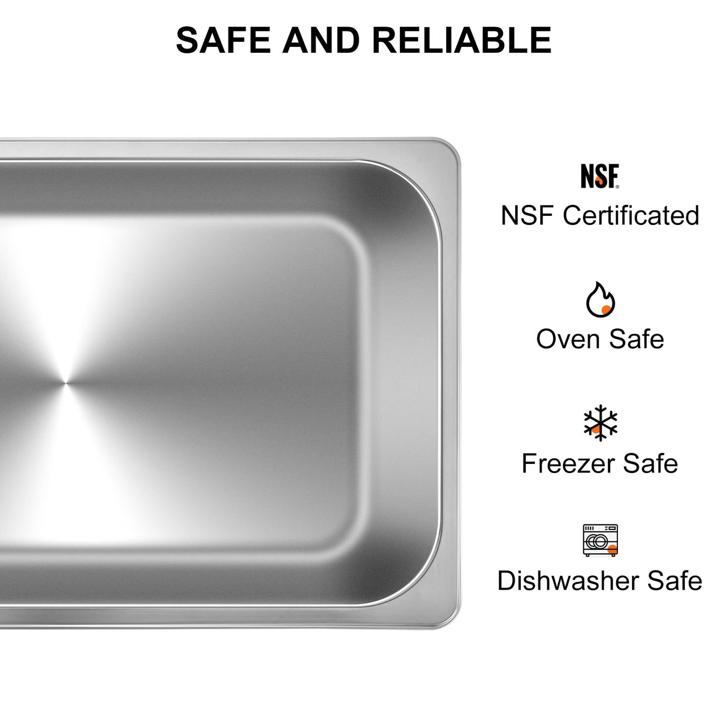 Gastronorm Pans | Steam Table Pans | 8.5L-20.5L | Stainless Steel Food Container