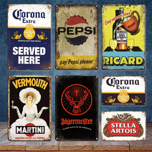Classic Metal Poster | Vintage Tin Plate Wall Decorative Plaques