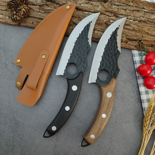 6'' Meat Cleaver | Butcher Knife | Stainless Steel Hand Forged Boning Knife | Chopping Slicing Kitchen Knives | Cookware | Knives